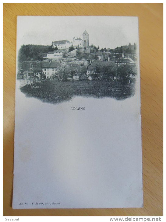 CPA  SUISSE - DISTRICT DE MOUDON - LUCENS - Village Chateau  N° 14 BOZIER - Lucens