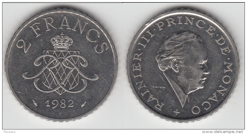 **** MONACO - 2 FRANCS 1982 RAINIER III  **** EN ACHAT IMMEDIAT !!! - 1960-2001 Nieuwe Frank