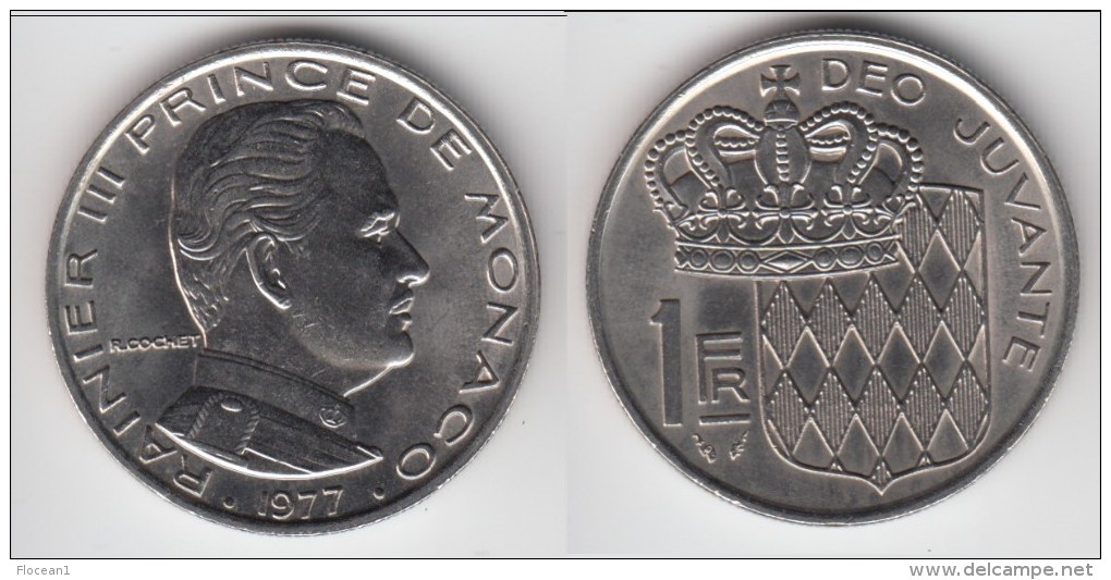 **** MONACO - 1 FRANC 1977 RAINIER III  **** EN ACHAT IMMEDIAT !!! - 1960-2001 Nieuwe Frank