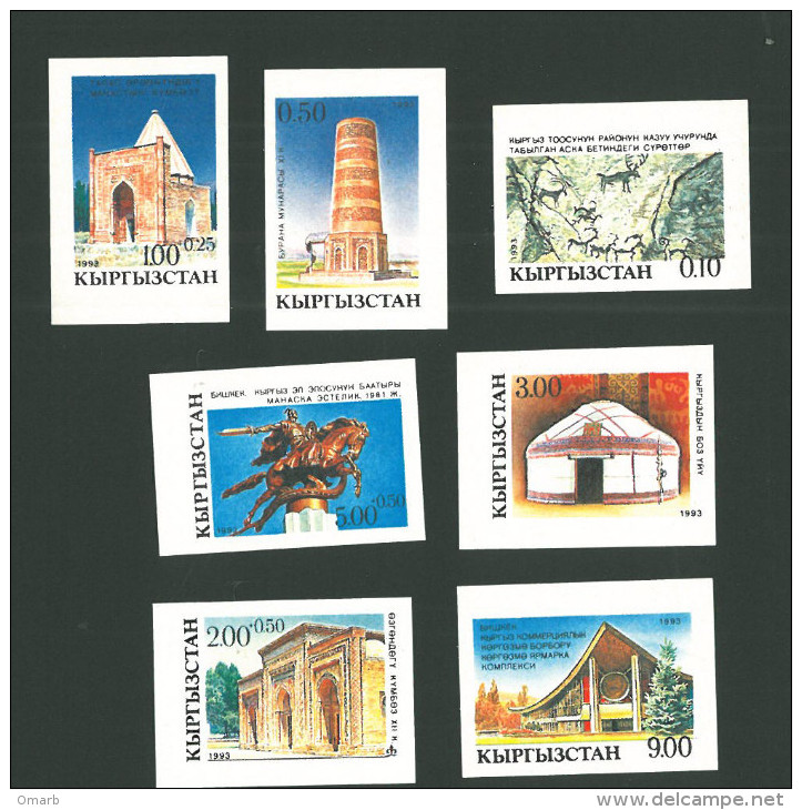 Fra601 Kyrgyz Republic 1993 Imperforate Monuments History Culture Art Kyrgyzstan Arte Cultura Monumenti Non Dentellati - Kirgisistan