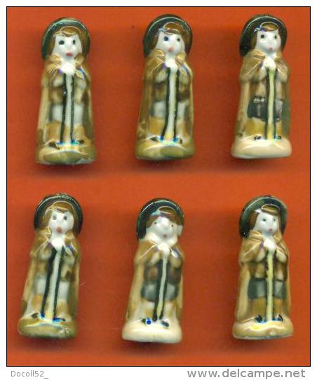 Lot De 6 Feves Identiques De Berger Santon - Nordia - Santons