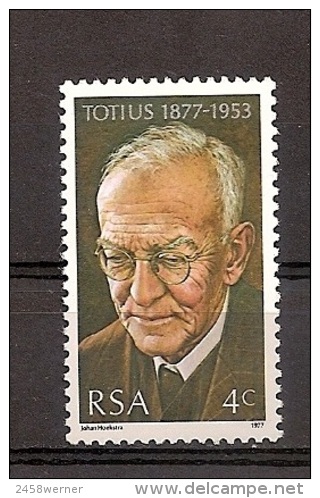 Südafrika 1977, Nr. 510 Jacob Daniel Du Toit (1877-1953), Dichter Und Theologe Postfrisch Mnh ** RSA - Ongebruikt