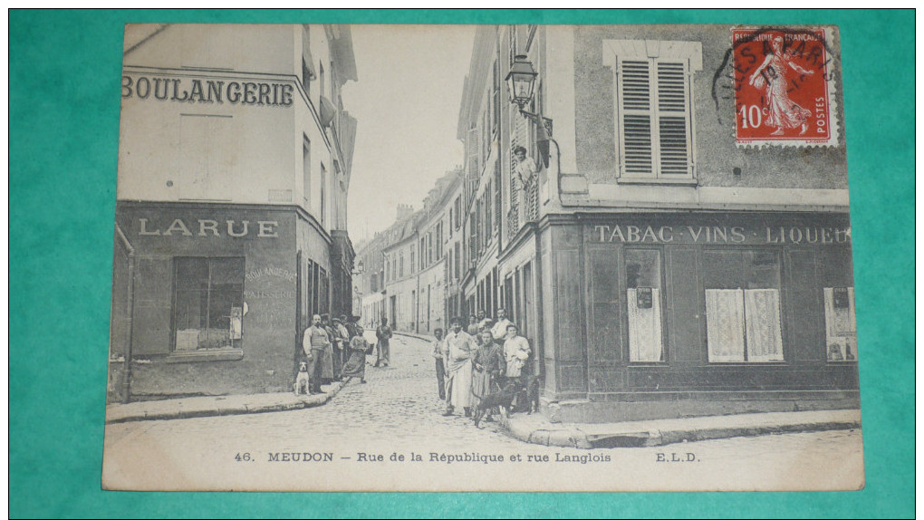 MEUDON - Rue De La Republique Et Rue Langlois - Meudon
