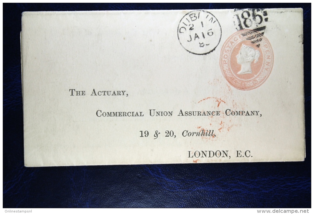 Great Britain:  Private Letter Sheet, 1885 From Dublin To London - Postwaardestukken