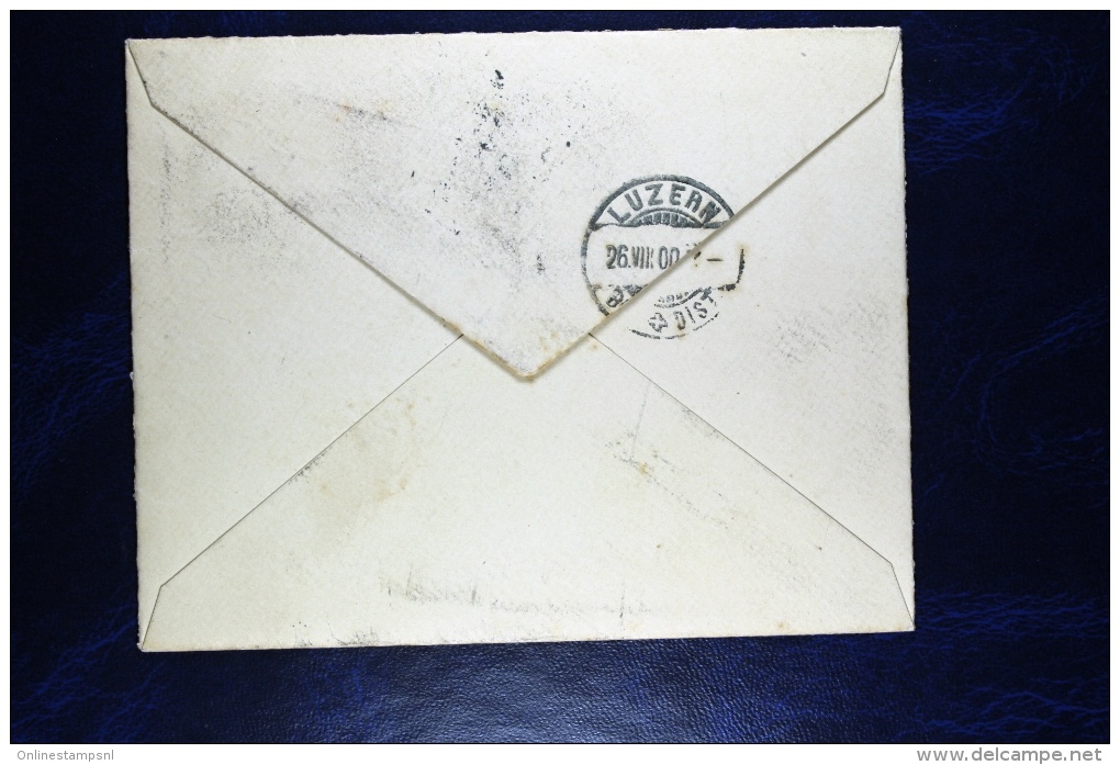 Great Britain: Up Rated Cover Oxford To Luzern Switserland, 1900, Michel U 10 - Entiers Postaux