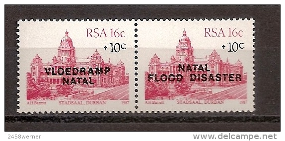Südafrika 1987, Nr. 714-715 Flutkatastrophe In Natal Hochwasser Postfrisch Mnh ** RSA - Neufs