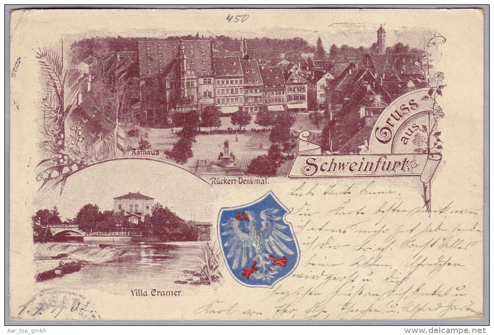 AK DE BAY 1908-01-05 Schweinfurt "Gruss Aus"  Foto Fr. Classen - Schweinfurt