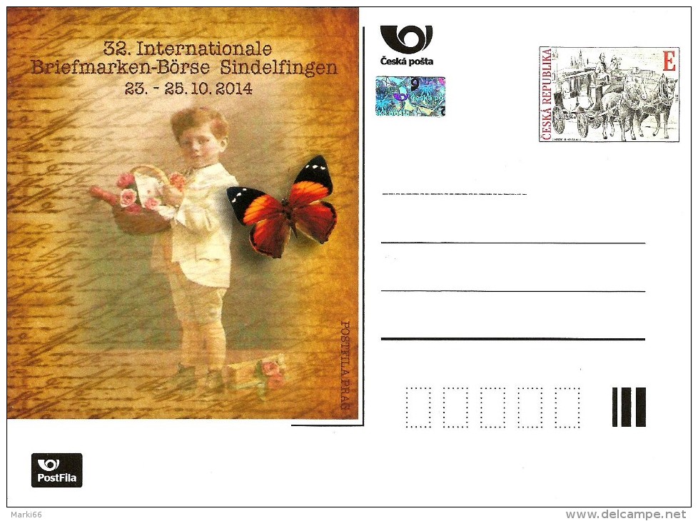 Czech Republic - 2014 - 32nd International Stamp Fair In Sindelfingen - Official Postcard With Hologram - Postkaarten