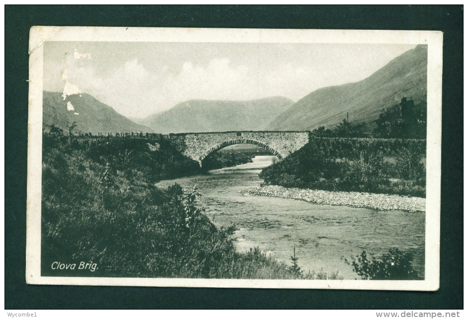 SCOTLAND  -  Clova Bridge  Used Postcard As Scans (top Left Corner Damaged) - Angus