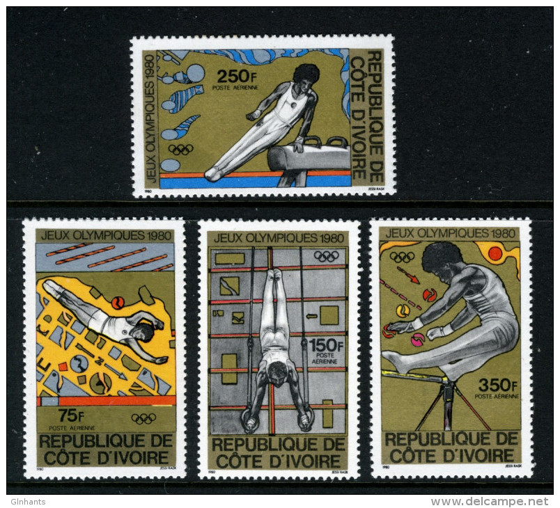 IVORY COAST - 1980 SUMMER OLYMPICS ATHLETICS SET (4V) SG 642-645 FINE MNH ** - Ivory Coast (1960-...)