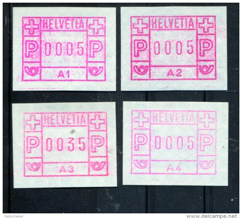 ZWITSERLAND POSTFRIS MINT NEVER HINGED POSTFRISCH EINWANDFREI ATM MICHEL 1.1 TOT 1.4 - Automatic Stamps