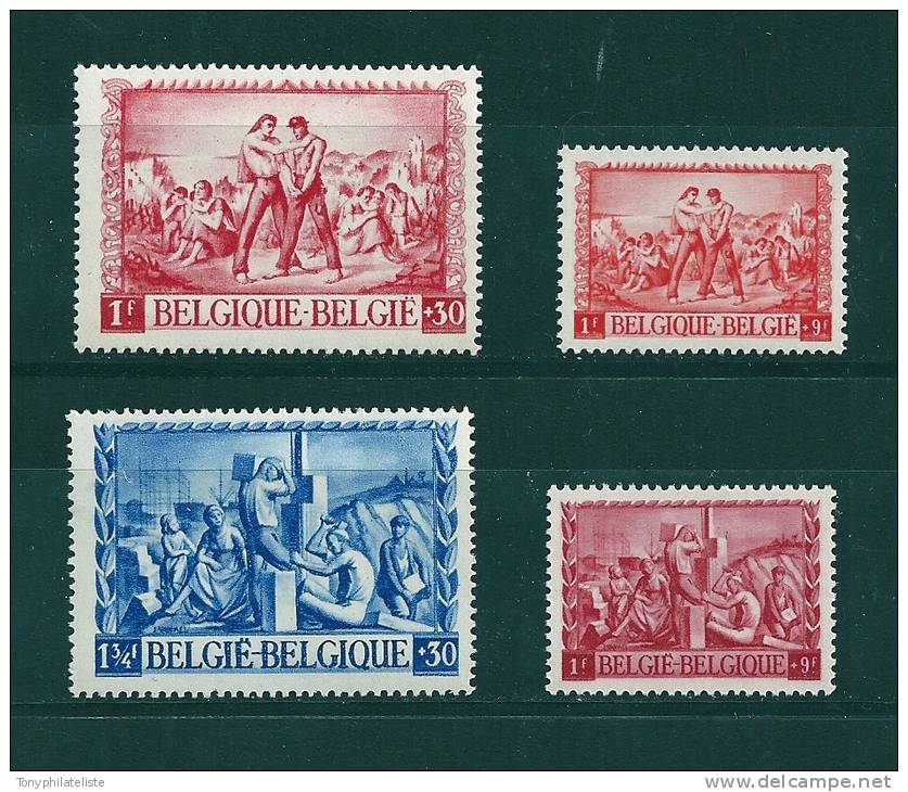 Belgique Timbres Neufs **  De 1945  N°697 A 700 - Ungebraucht