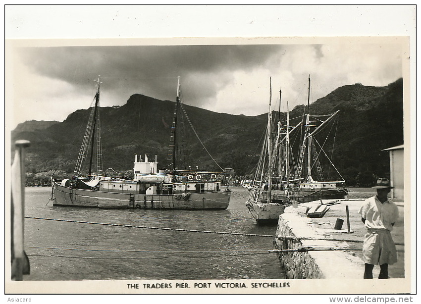 The Traders Pier Port Victoria Seychelles Real Photo - Seychelles