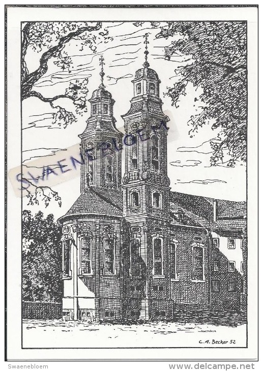 DE.- Bad Mergentheim. Ev, Schloss Kirche Von Carl Adolf Becker. 2 Scans - Bad Mergentheim