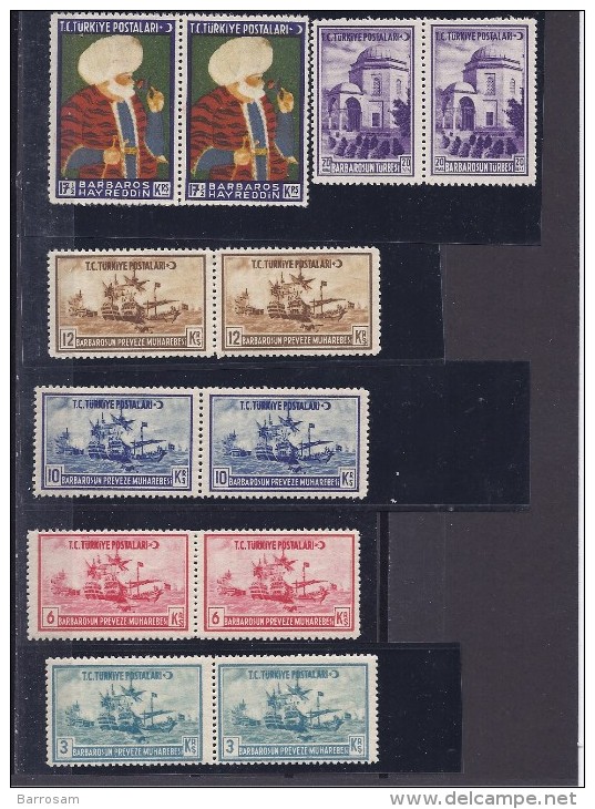 Turkey1991: Michel1104-9mnh**(Scott869-74)pairs - Unused Stamps