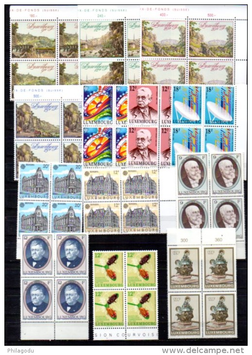 Année Complète 1990, 1186 /1212**en Blocs De 4 **, Bf 16 Hors Format, Cote 206 €, - Années Complètes