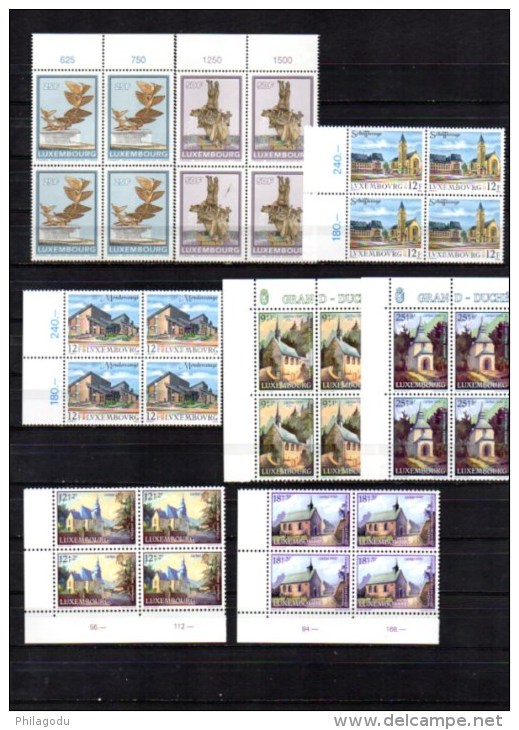 Année Complète 1990, 1186 /1212**en Blocs De 4 **, Bf 16 Hors Format, Cote 206 €, - Années Complètes