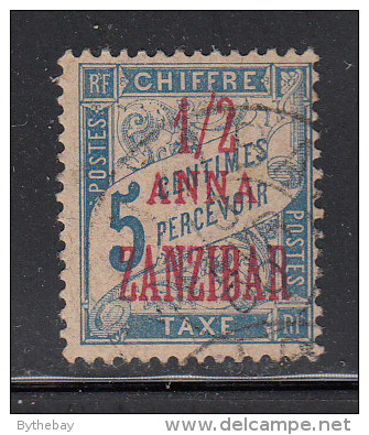 French Offices In Zanzibar Used Scott #J1 1/2a On 5c Postage Due - Usati