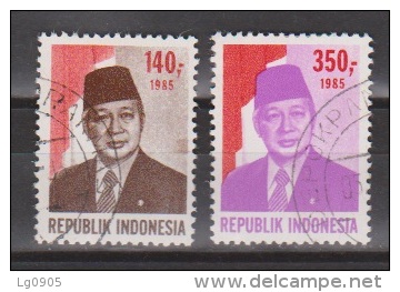 Indonesia Indonesie Nr.1230-1231 Used ; President Soeharto 1985 NOW MANY STAMPS INDONESIA VERY CHEAP - Indonesië