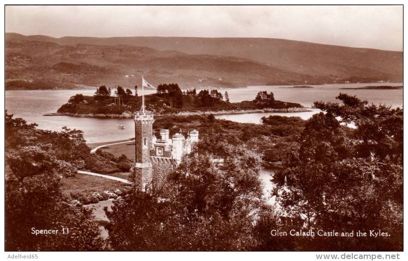 NT3/ Glen Caladh Castle And The Kyles  RPPC Publisher Spencer - Bute