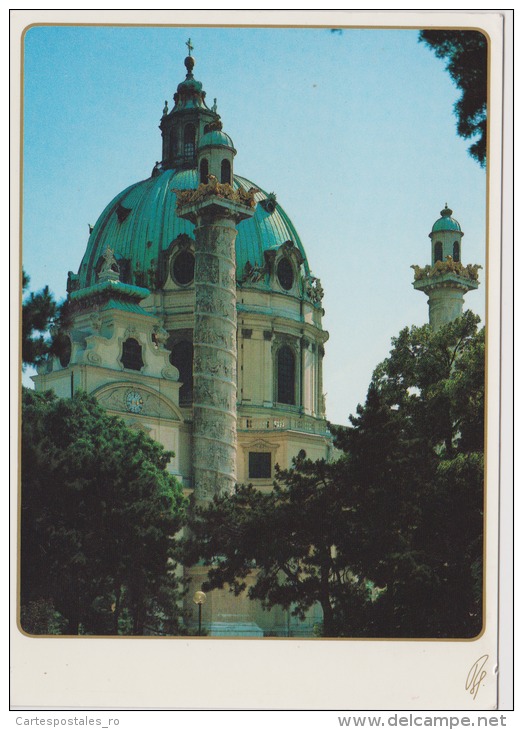 Wien-Vienna-karlskirche-circulated,perfect Condition - Kirchen