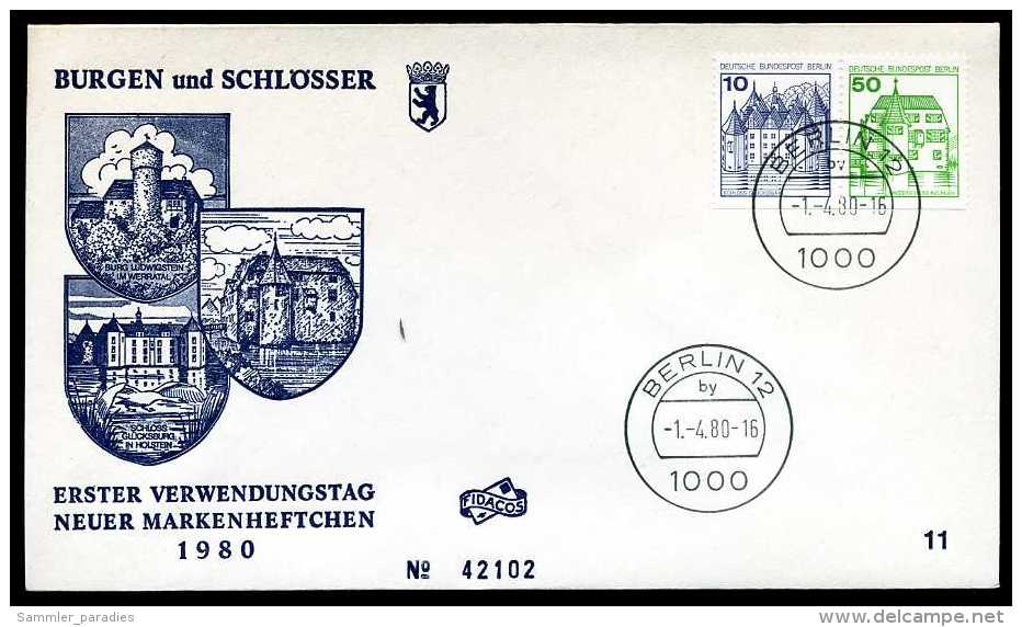 36152) BERLIN - Michel W74 = 532D+615D - FDC - 10+50Pf Zusammendruck Burgen Und Schlösser - Sonstige & Ohne Zuordnung