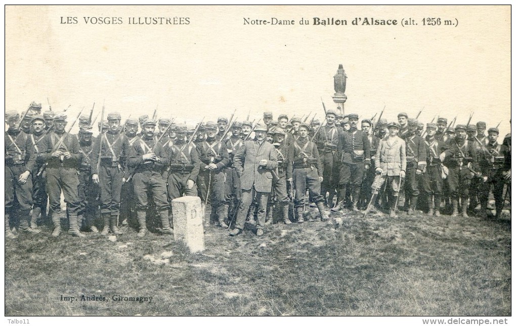 Notre Dame Du Ballon D´Alsace - Groupe De Militaires - Autres & Non Classés