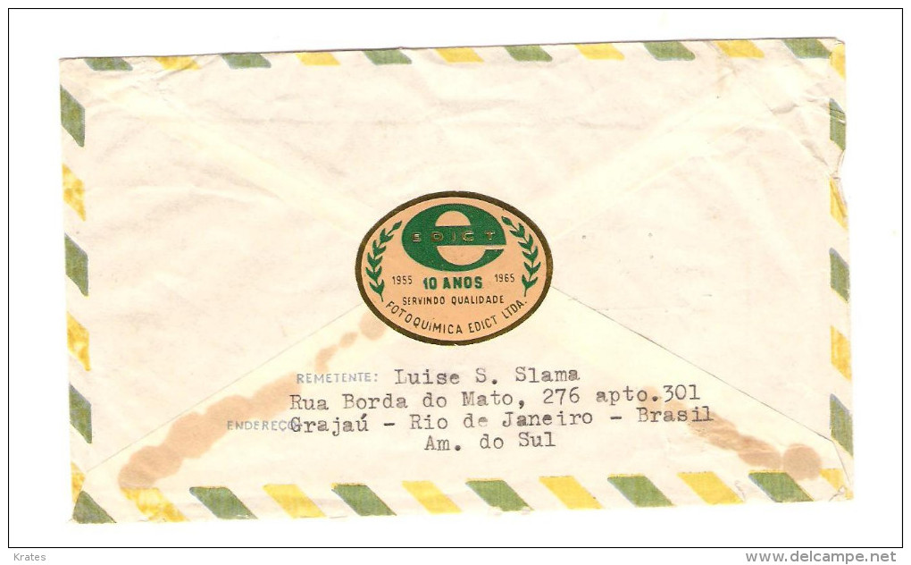 Old Letter - Brazil - Posta Aerea