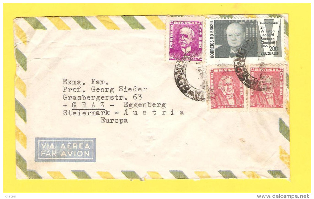 Old Letter - Brazil - Posta Aerea