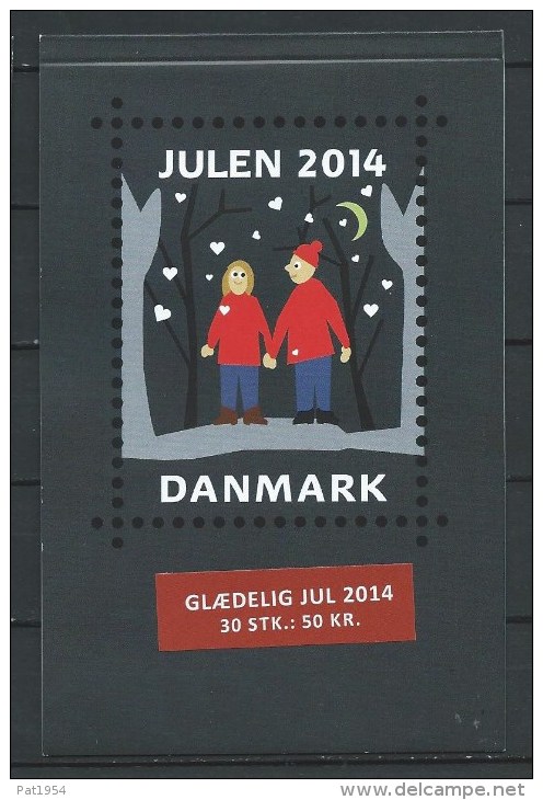 Vignettes De Noël Du Danemark 2014 Carnet De 0 - Plaatfouten En Curiosa