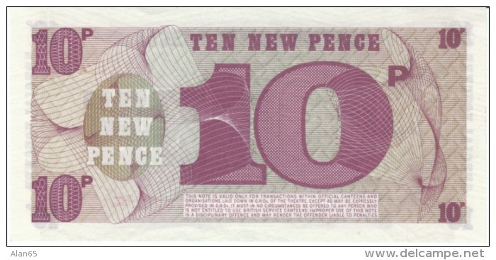 United Kingdom #M45, 10 New Pence 1972 British Armed Forces Special Voucher Banknote Currency - Forze Armate Britanniche & Docuementi Speciali