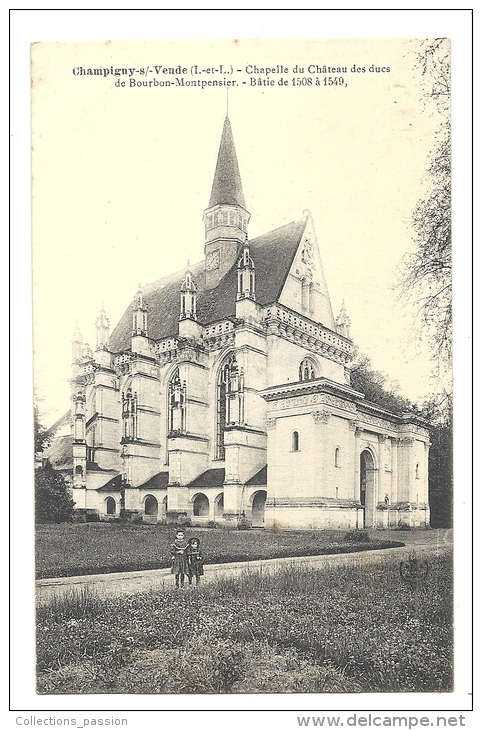Cp, 37, Champigny-sur-Veude, Chapelle Du Château Des Ducs De Bourbon Montpensier - Champigny-sur-Veude