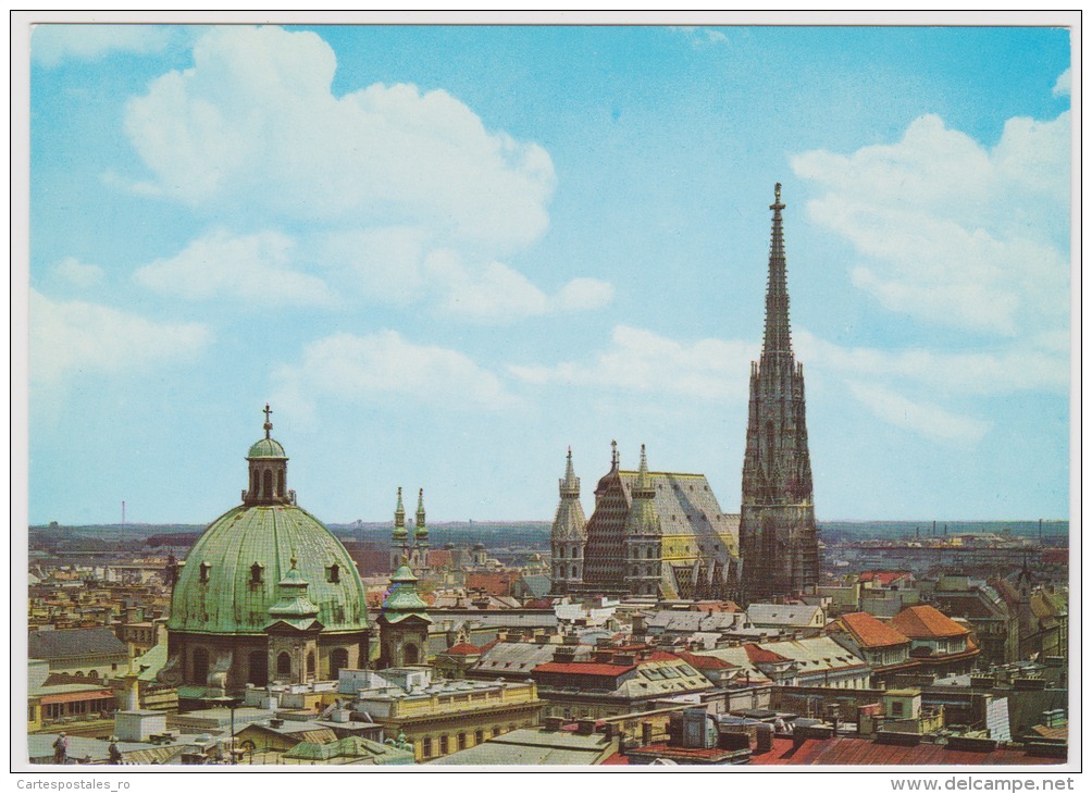 Wien-Vienna-panorama With St.stephen's Cathedral-unused,perfect Shape - Iglesias