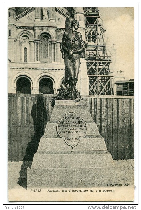 Ref 194 - PARIS - Statue Du Chevalier De La Barre - Statuen