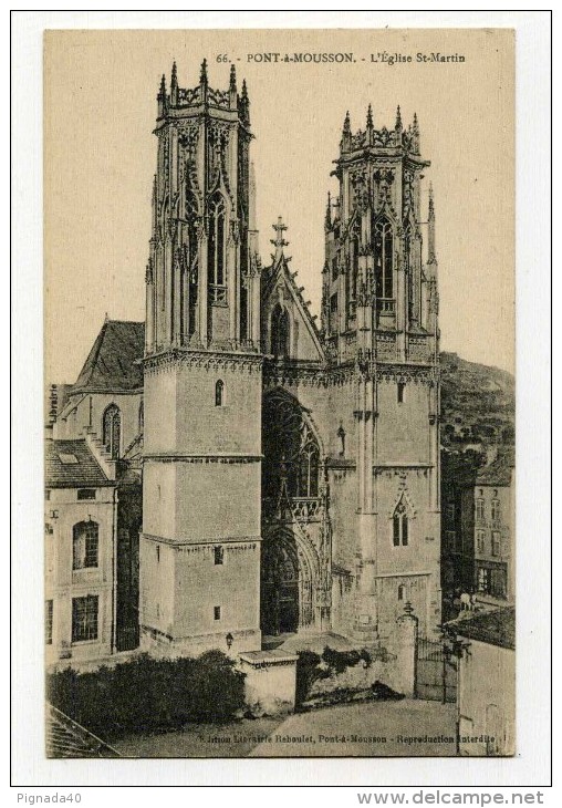 CP , 54 , PONT-à-MOUSSON , Eglise Saint-Martin - Pont A Mousson