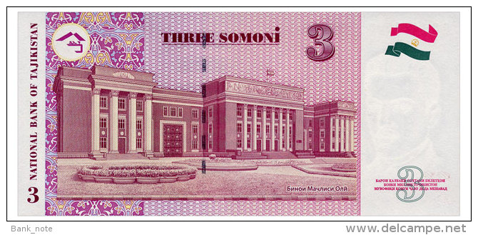 TADJIKISTAN 3 SOMONI 2010 Pick 20 Unc - Tajikistan