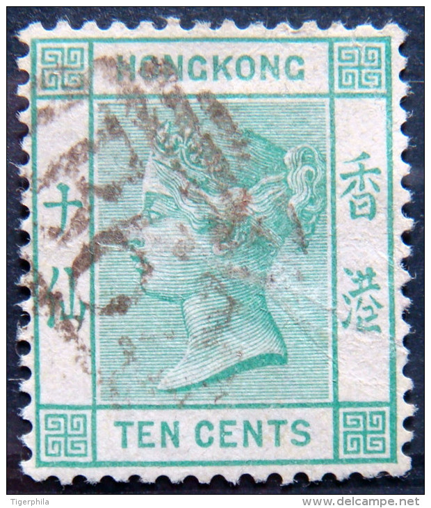 HONGKONG 1882 10c Queen Victoria USED Scott43 CV$2.50 - Oblitérés