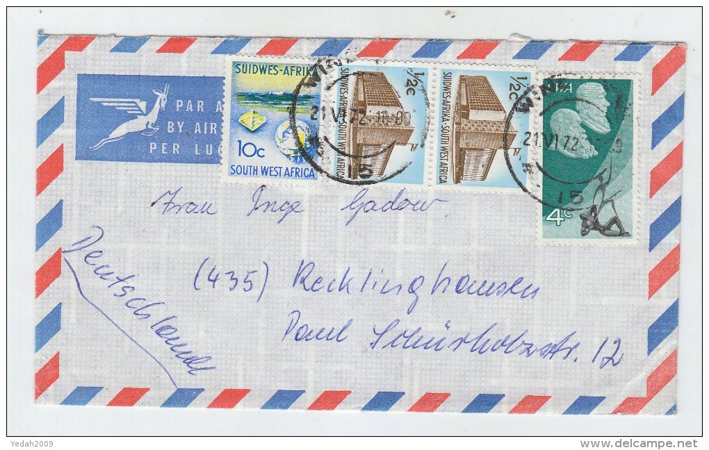 South West Africa/Germany AIRMAIL COVER 1972 - Other & Unclassified