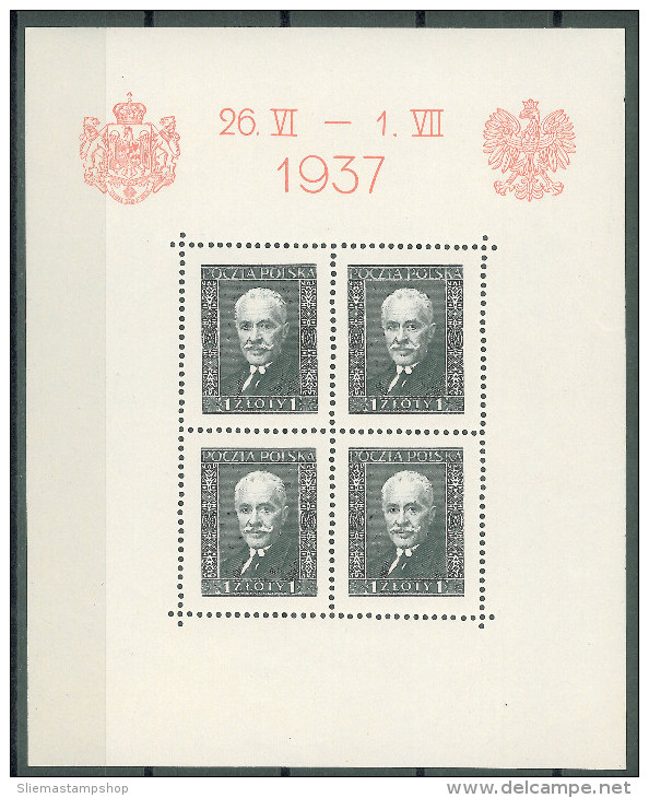 POLAND - 1937 RUMENIAN KING M/S - Neufs