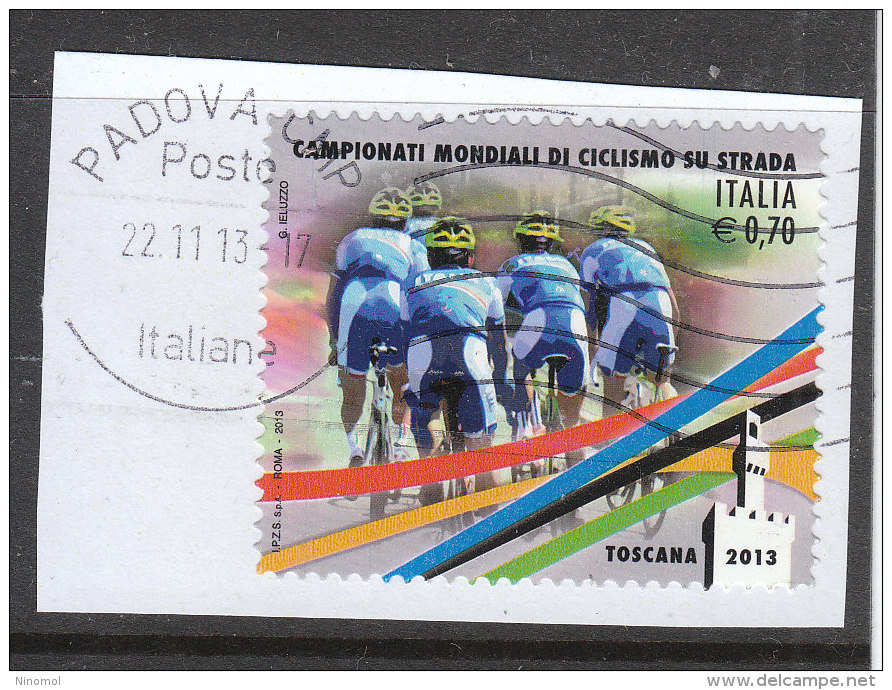 Italia   -   2013.  Mondiali Di Ciclismo.   World Cycling Championships. Self Adhesive - Ciclismo