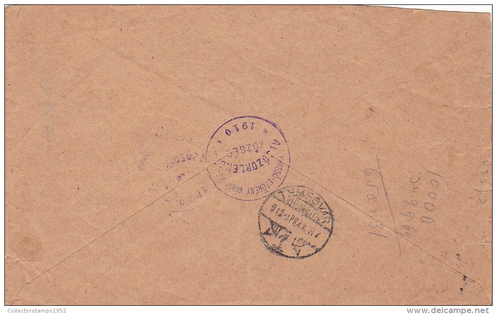 39FM SPECIAL COVER FROMJ UNGARY TO TIMISOARA, 1910, UNGARIA - Covers & Documents
