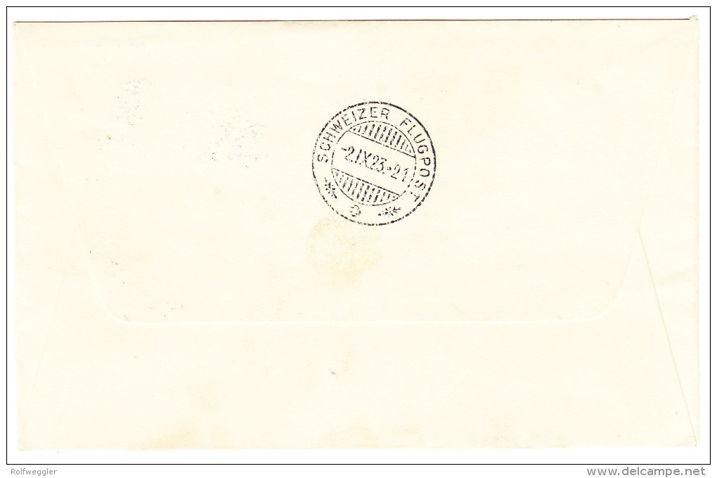 Militär Flugtag 2.9.1923 Basel Flugpost Brief Nach Zürich - Premiers Vols