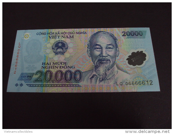 Vietnam Viet Nam UNC 20000 Dong Polymer Banknote 2006 - Fancy Number - Vietnam