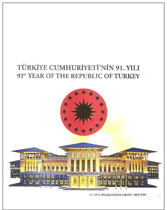 TURKEY 2014 91st YEAR OF THE REPUBLIC OF TURKEY PORTFOLIO SHEET MNH MINT - Carnets