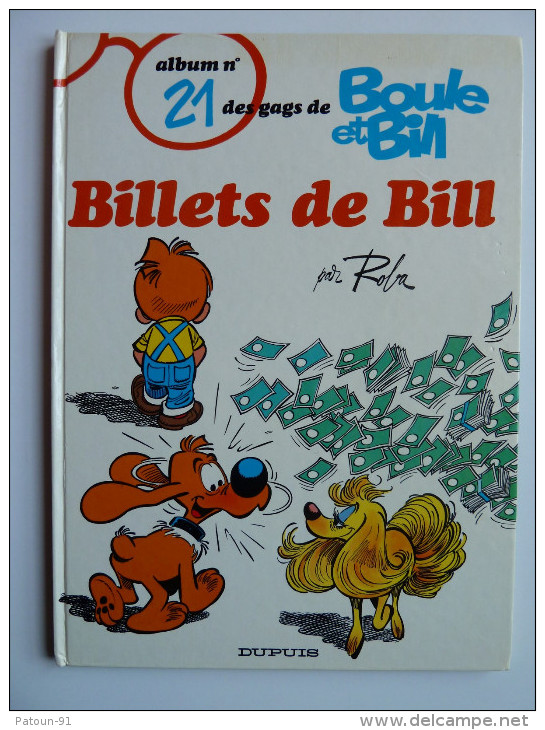 Boule Et Bill, Billets De Bill,  En  EO 1987, En BE+ - Boule Et Bill