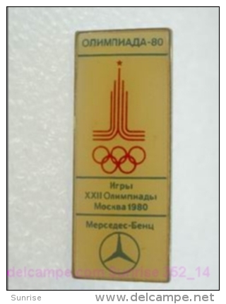 Olimpic Games - Olimpics Moscow 1980 - Olimpic Rings - Mercedes - Heavy Badge Old _352_o4520 - Jeux Olympiques