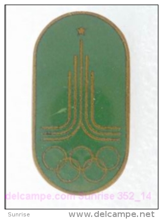 Olimpic Games - Olimpics Moscow 1980 - Olimpic Rings - Heavy Badge Old _352_o4522 - Giochi Olimpici