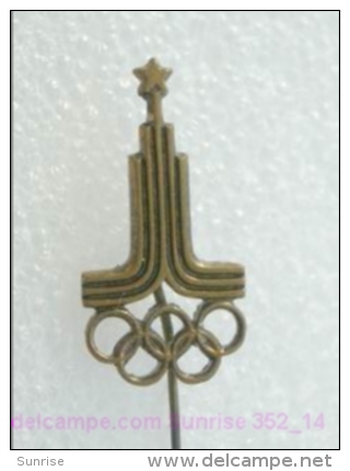 Olimpic Games - Olimpics Moscow 1980 - Olimpic Rings - Heavy Badge Old _352_o4527 - Olympic Games