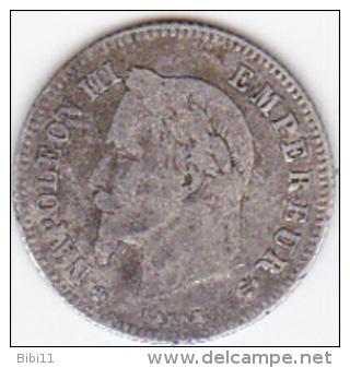 SECOND EMPIRE .20 CENTIMES 1864 BB ( STRASBOURG) NAPOLEON III Tête Laurée . ARGENT - Otros & Sin Clasificación