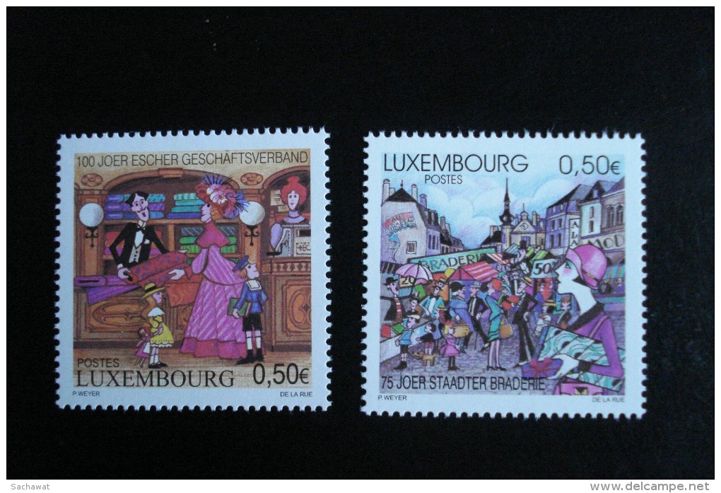 Luxembourg - Commerce - Anniversaires - Année 2004 - Y.T. 1584/1585 - Neufs (**) Mint (MNH) Postfrisch (**) - Neufs